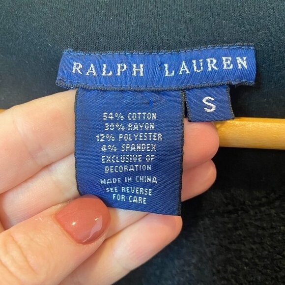 Ralph Lauren Black Button Front Cotton Blend Blazer - Size Small - EUC - Picture 8 of 8